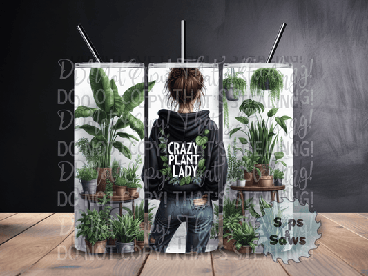 20oz Crazy Plant Lady Tumbler