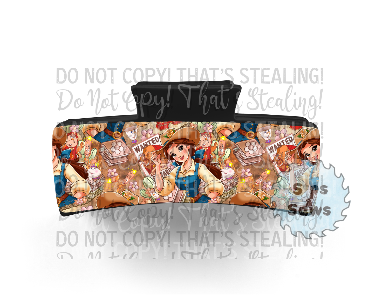 Southern Belle Light Brown Sublimation Hair Clip