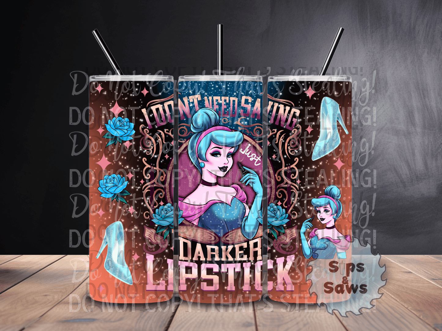 20oz  Darker Lipstick Tumbler