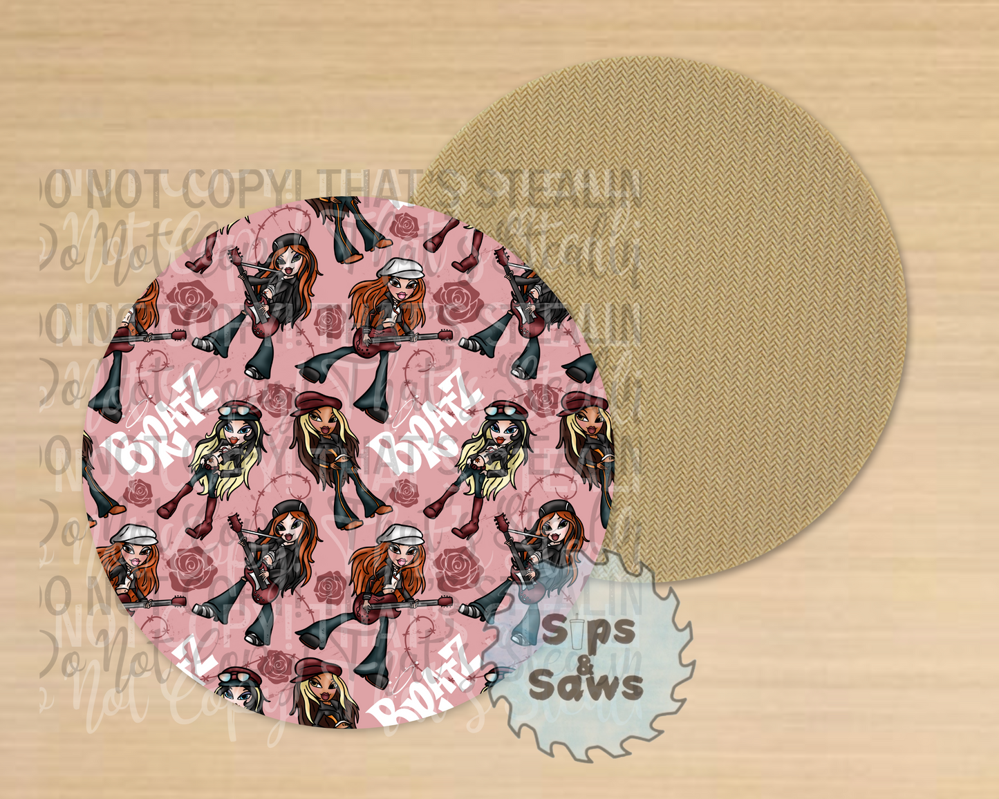 Rock Angel Bratz Sublimation Coaster