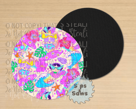 Power Summer Sublimation Coaster