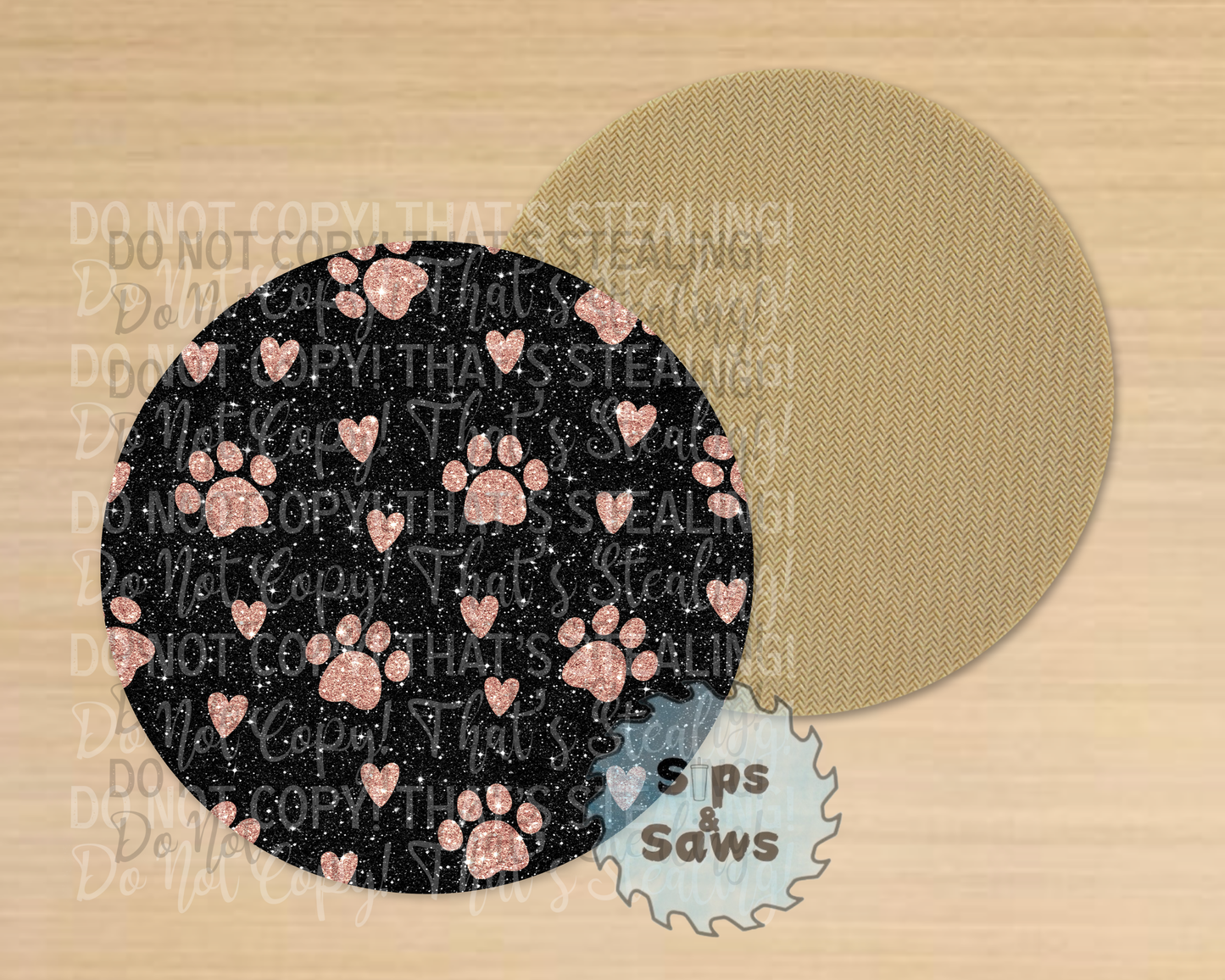 Paw Prints Sublimation Coaster