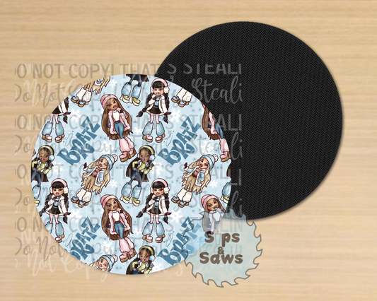 Winter Bratz Sublimation Coaster