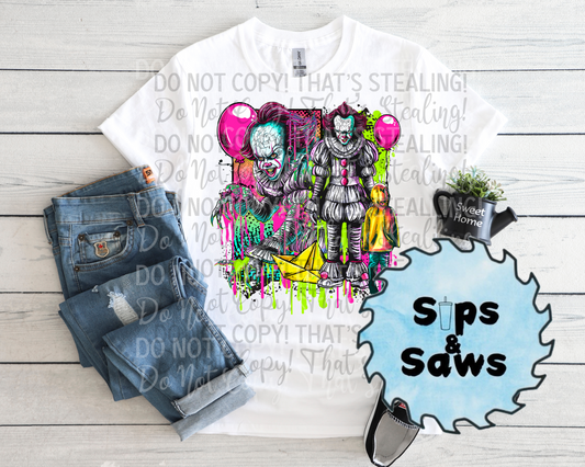 Neon Pennywise No Words DTF