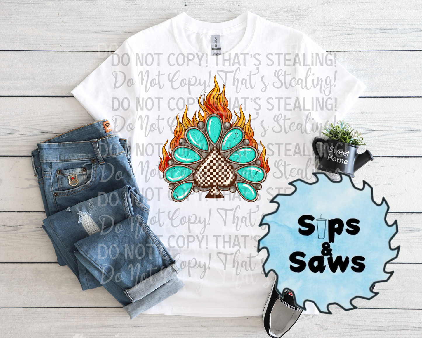 Spade Flames DTF