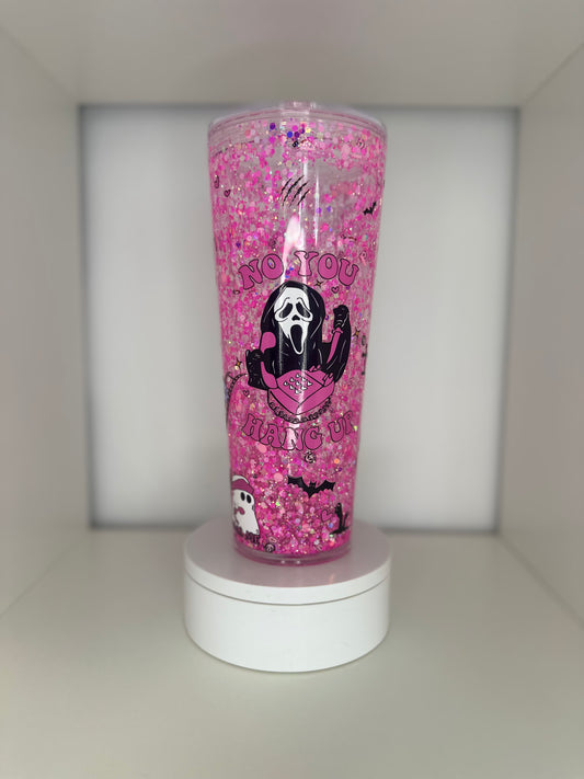 24oz Ghost face Snow Globe Tumbler
