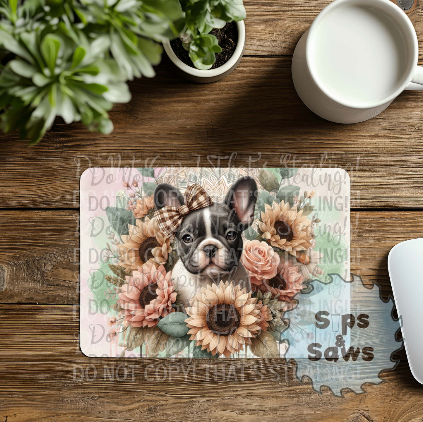 Frenchie Sublimation Mouse Pad