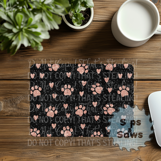 Paw Print Sublimation Mouse Pad