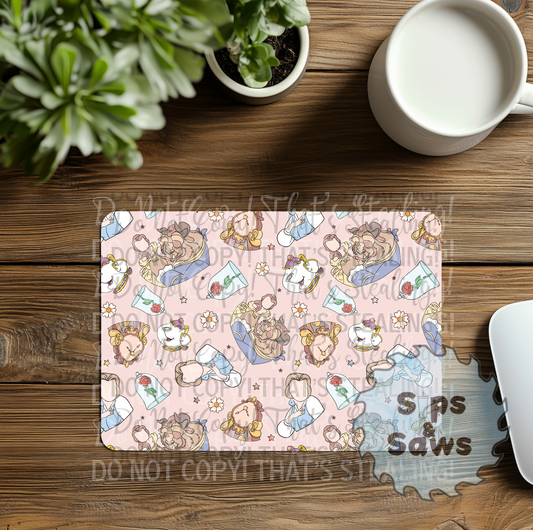 Beauty & The Beast Sublimation Mouse Pad