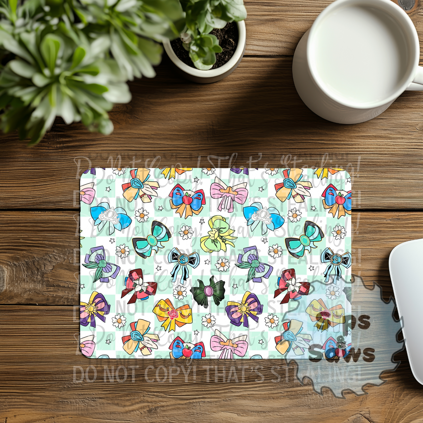 Princess Bows Sublimation Mouse Pad