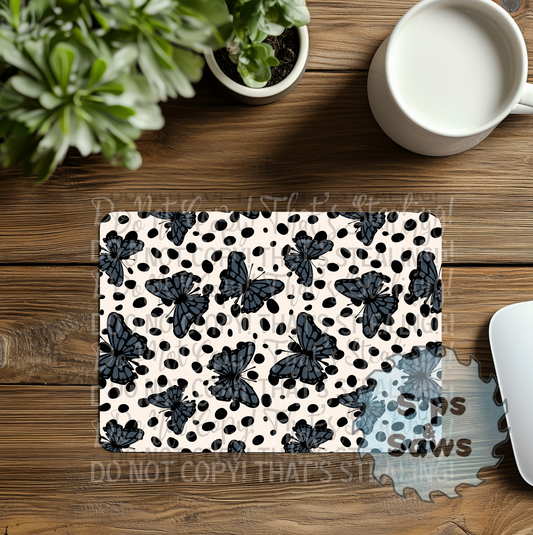 Dark Butterfly Sublimation Mouse Pad