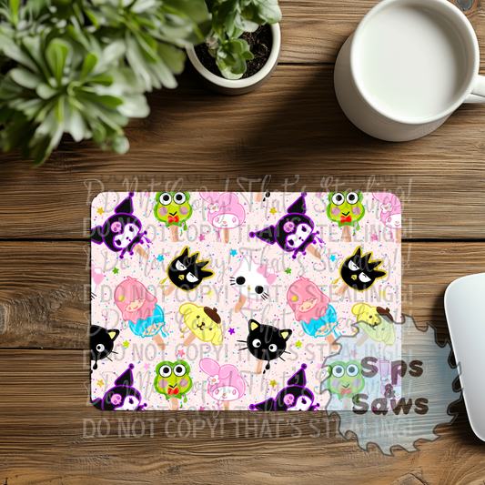 Cartoon Kitty Sublimation Mouse Pad