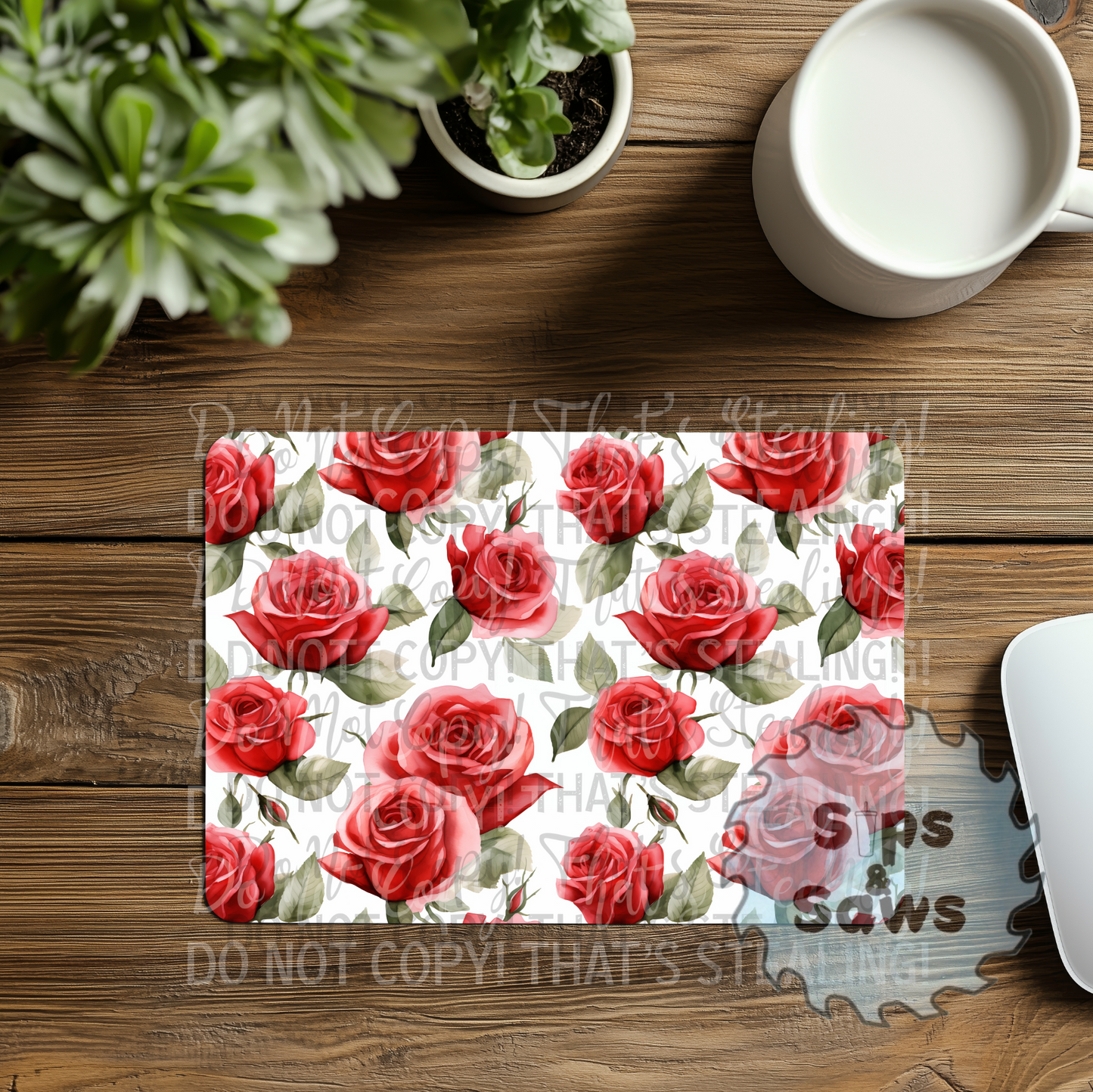 Roses Sublimation Mouse Pad