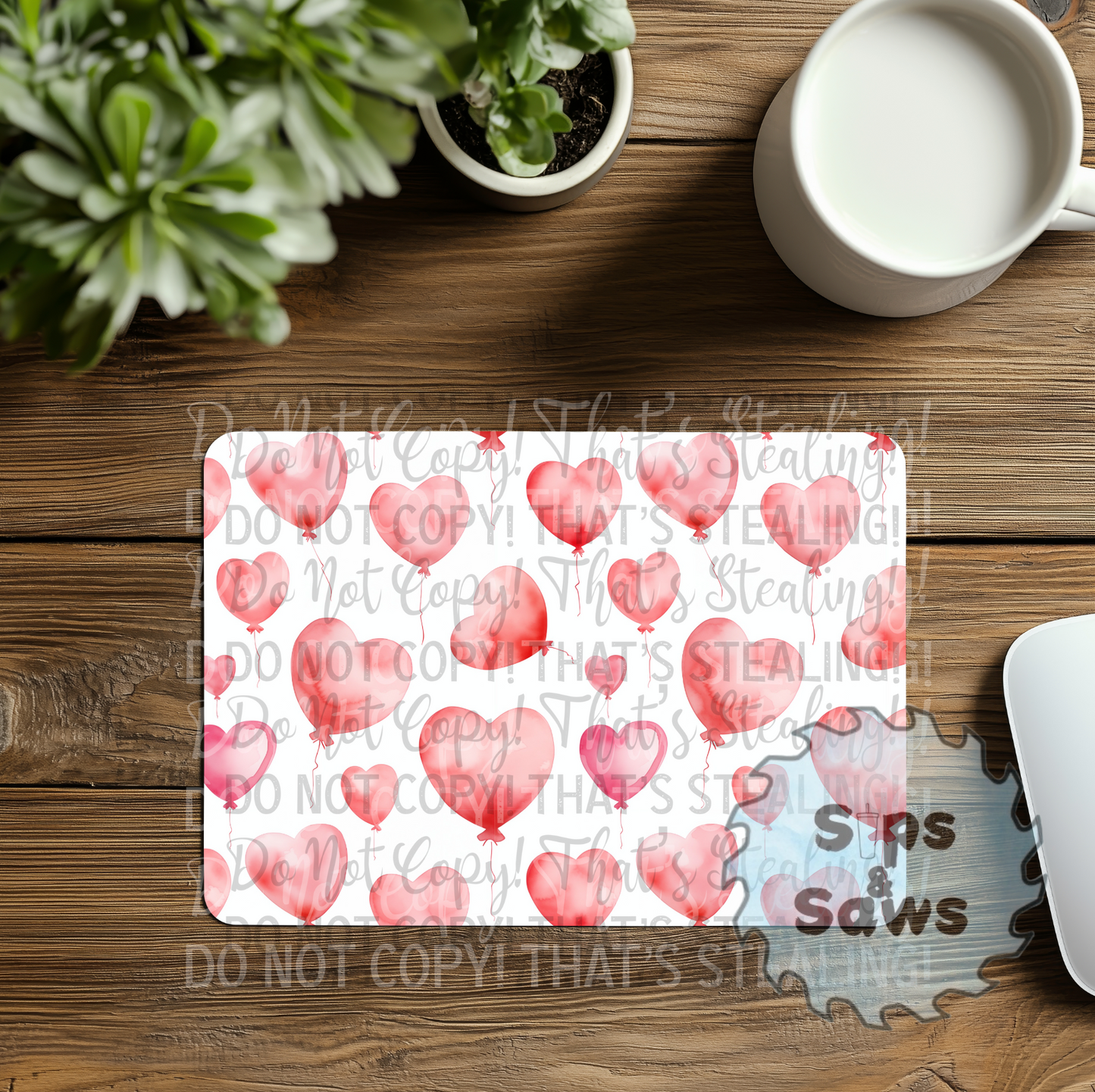 Hearts Sublimation Mouse Pad