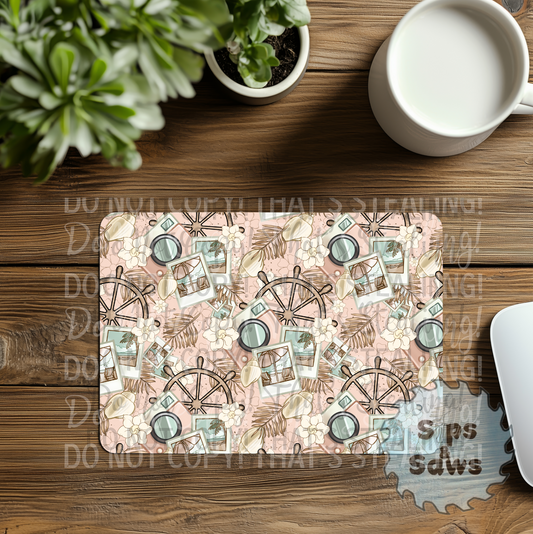 Take Me Away Pink Sublimation Mouse Pad