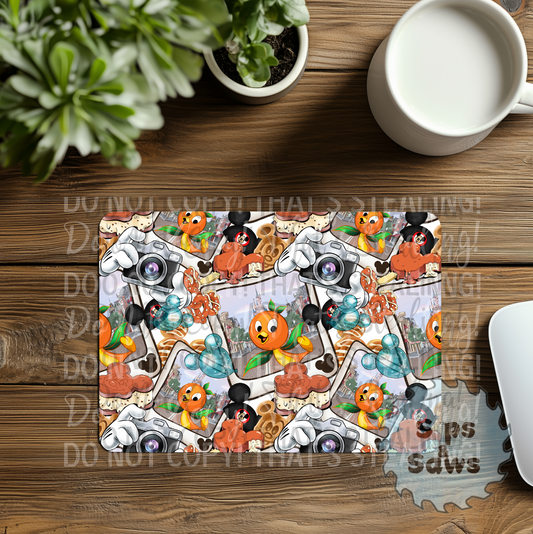 Orange Bird Sublimation Mouse Pad