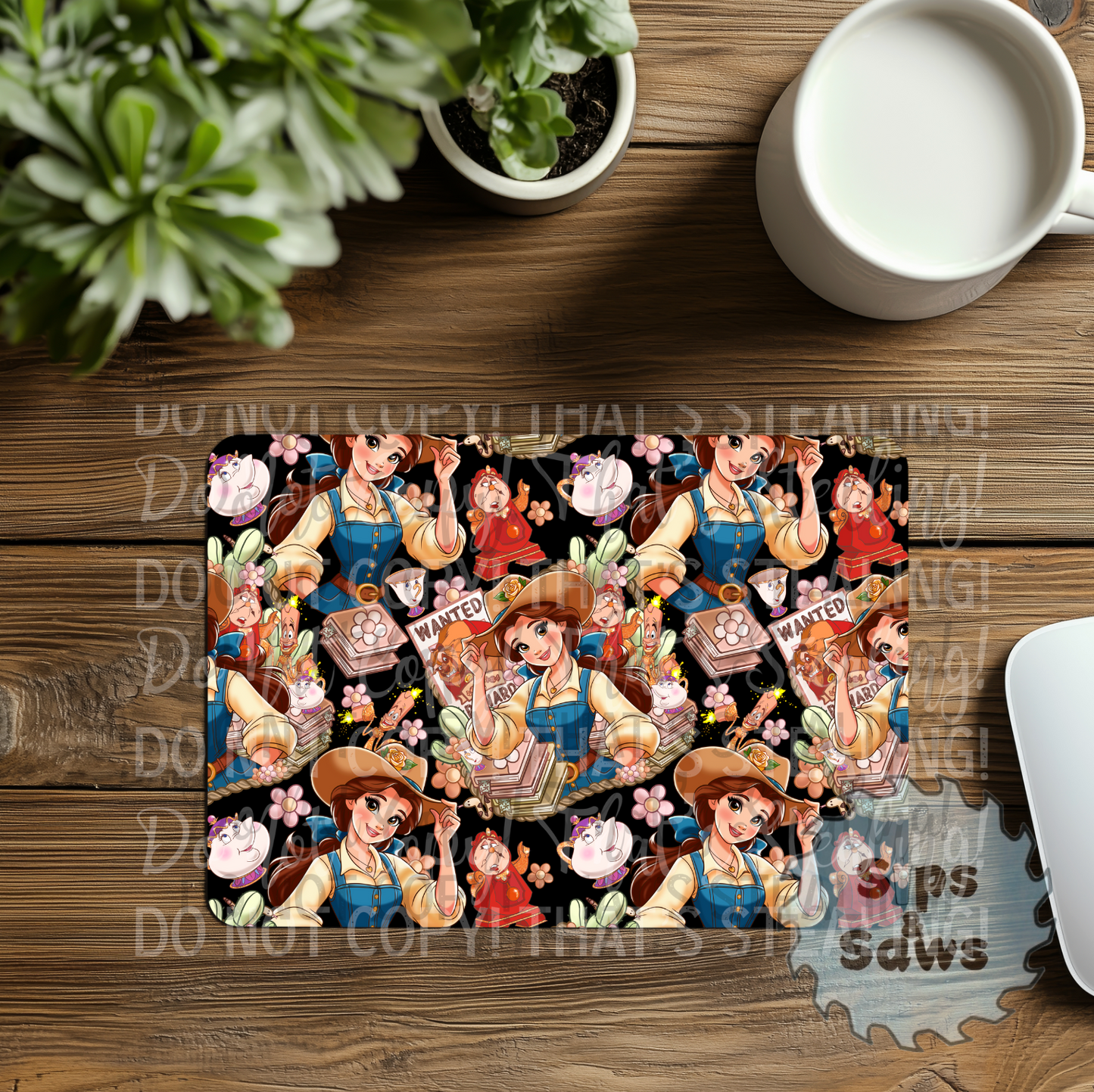 Southern Belle Black Sublimation Mouse Pad
